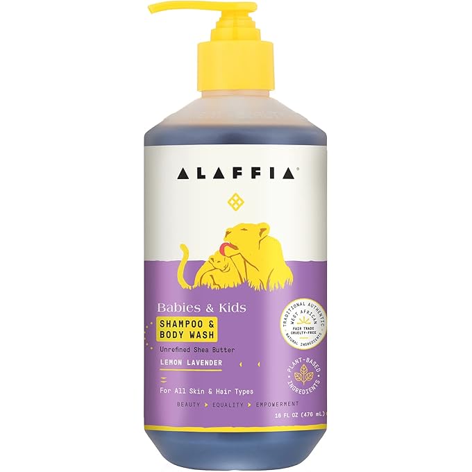 Alaffia - Shampoo & Body Wash for Babies & Kids Lemon Lavender - 16 fl. oz.